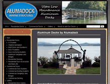 Tablet Screenshot of alumadock.com